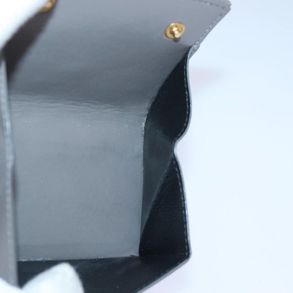 SAINT LAURENT Wallet Leather Gold Gray Auth ac3243