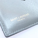 SAINT LAURENT Wallet Leather Gold Gray Auth ac3243-18