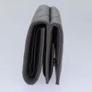 SAINT LAURENT Wallet Leather Gold Gray Auth ac3243-4