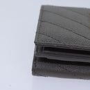 SAINT LAURENT Wallet Leather Gold Gray Auth ac3243-8