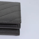 SAINT LAURENT Wallet Leather Gold Gray Auth ac3243-9