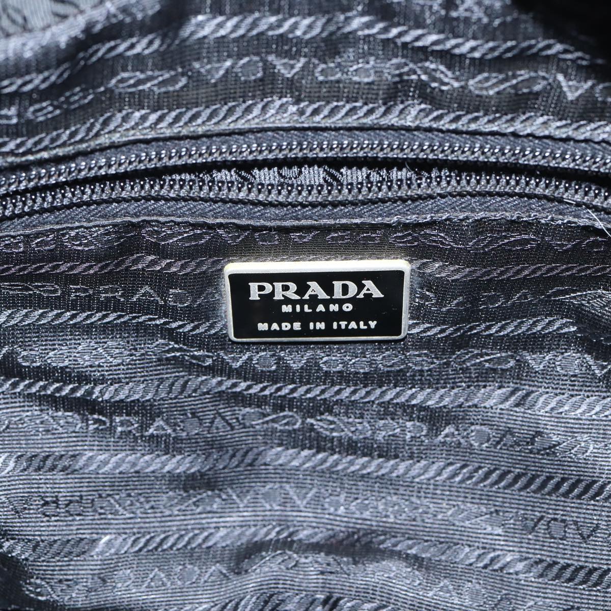 PRADA Shoulder Bag Nylon Black Auth ac3249