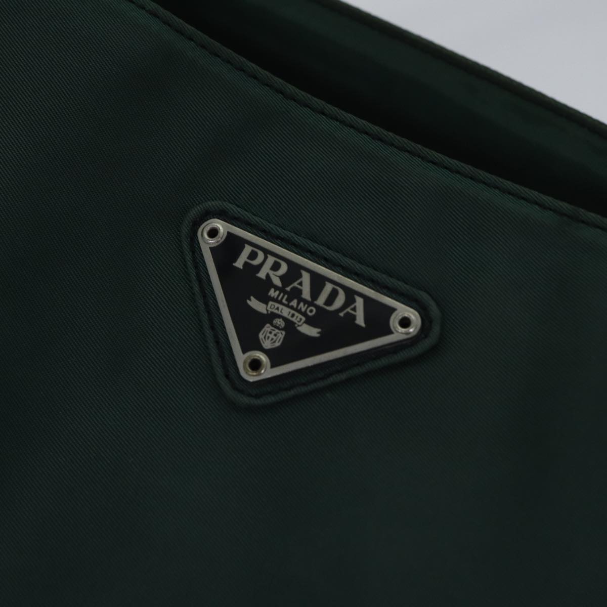 PRADA Tote Bag Nylon Green Auth ac3251