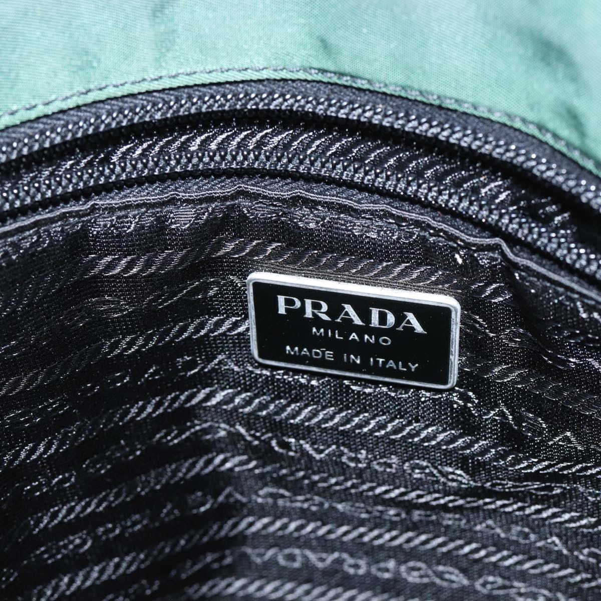 PRADA Tote Bag Nylon Green Auth ac3251