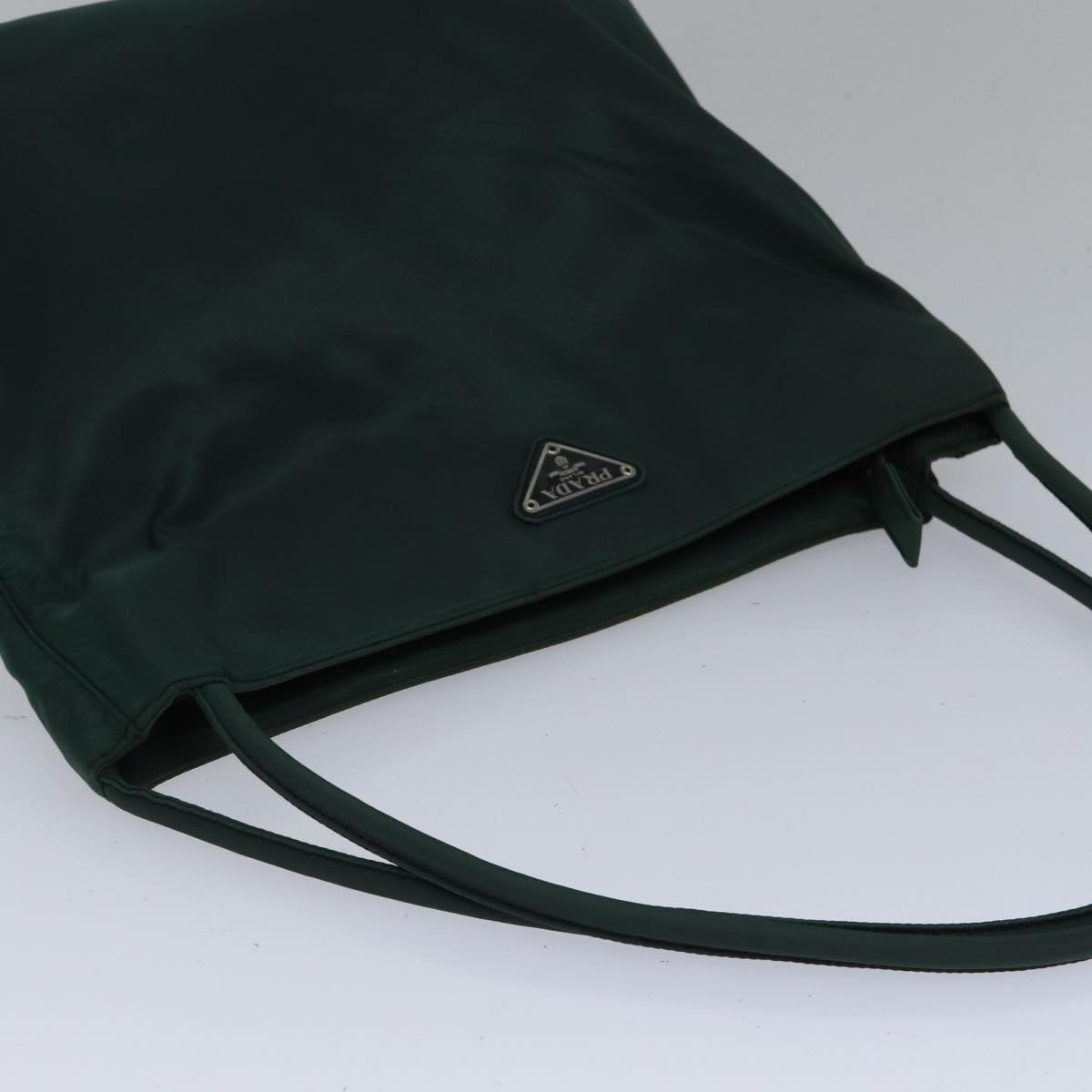 PRADA Tote Bag Nylon Green Auth ac3251