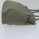 PRADA Tote Bag Nylon Beige Auth ac3252-4