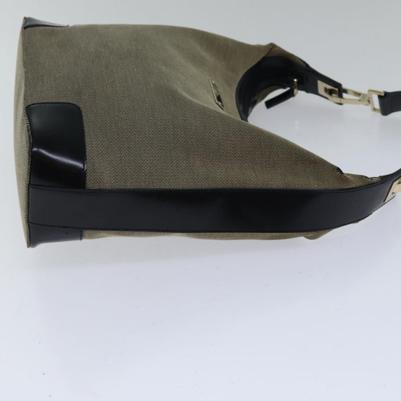 GUCCI Shoulder Bag Canvas Beige Auth ac3261