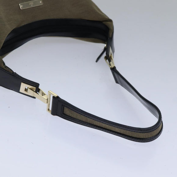 GUCCI Shoulder Bag Canvas Beige Auth ac3261