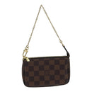 LOUIS VUITTON Damier Ebene Mini Pochette Accessoires Pouch N58009 LV Auth ac3267-1