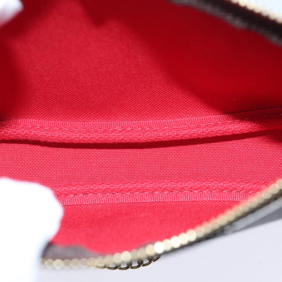 LOUIS VUITTON Damier Ebene Mini Pochette Accessoires Pouch N58009 LV Auth ac3267