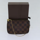 LOUIS VUITTON Damier Ebene Mini Pochette Accessoires Pouch N58009 LV Auth ac3267-12