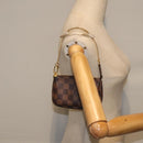 LOUIS VUITTON Damier Ebene Mini Pochette Accessoires Pouch N58009 LV Auth ac3267-21
