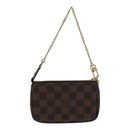 LOUIS VUITTON Damier Ebene Mini Pochette Accessoires Pouch N58009 LV Auth ac3267-2