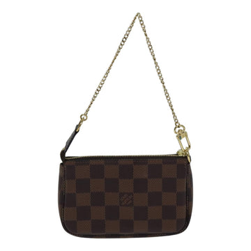 LOUIS VUITTON Damier Ebene Mini Pochette Accessoires Pouch N58009 LV Auth ac3267 - 0