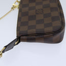 LOUIS VUITTON Damier Ebene Mini Pochette Accessoires Pouch N58009 LV Auth ac3267-4