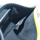 FENDI Card Case Leather Yellow Auth ac3270V-17