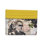 FENDI Card Case Leather Yellow Auth ac3270V-13