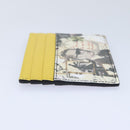 FENDI Card Case Leather Yellow Auth ac3270V-3