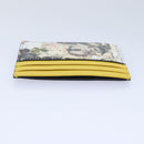 FENDI Card Case Leather Yellow Auth ac3270V-5