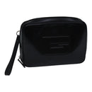GUCCI Clutch Bag Patent leather Black Auth ac3275-1