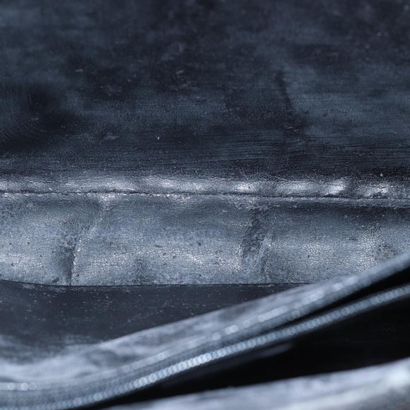 GUCCI Clutch Bag Patent leather Black Auth ac3275