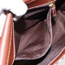 BURBERRY Nova Check Shoulder Bag PVC Leather Beige Auth ac3276-22