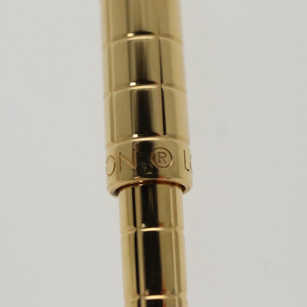 LOUIS VUITTON Styro Agenda Ballpoint Pen metal Gold LV Auth ac3278