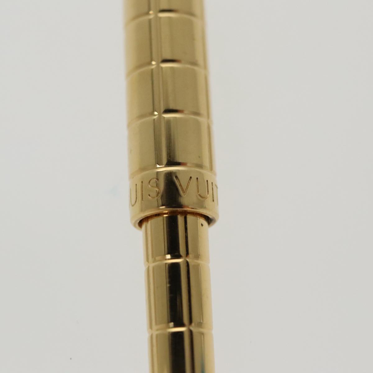 LOUIS VUITTON Styro Agenda Ballpoint Pen metal Gold LV Auth ac3278