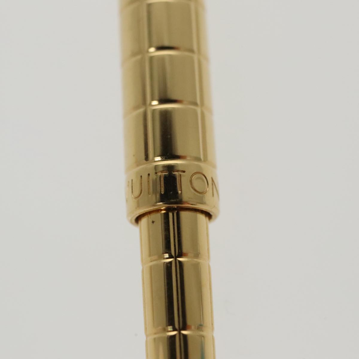 LOUIS VUITTON Styro Agenda Ballpoint Pen metal Gold LV Auth ac3278