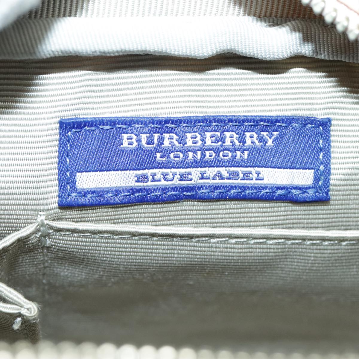 BURBERRY Nova Check Blue Label Shoulder Bag Canvas Pink Auth ac3282