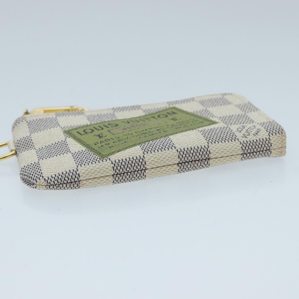 LOUIS VUITTON Damier Azur Pochette Cles Compli Coin Purse N63805 LV Auth ac3284