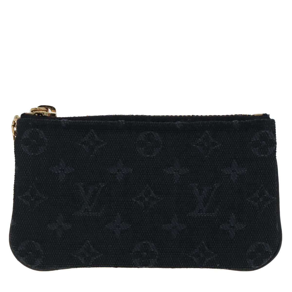 LOUIS VUITTON Monogram Mini Pochette Cles Coin Purse TST Blue M92436 Auth ac3287