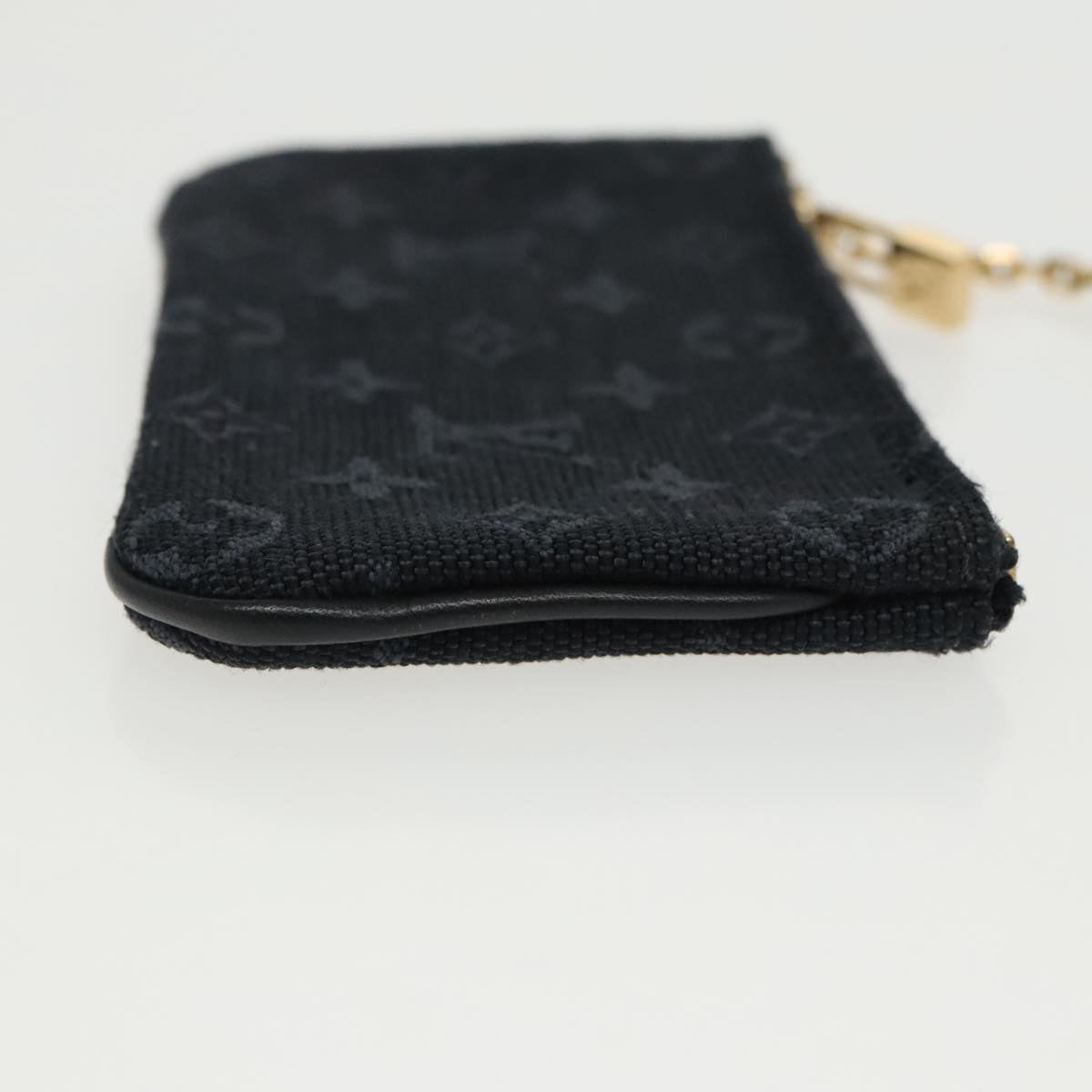 LOUIS VUITTON Monogram Mini Pochette Cles Coin Purse TST Blue M92436 Auth ac3287