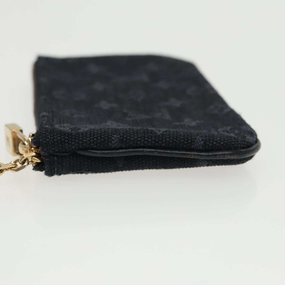 LOUIS VUITTON Monogram Mini Pochette Cles Coin Purse TST Blue M92436 Auth ac3287