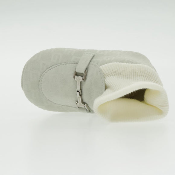 GUCCI Baby Shoes Suede White Auth ac3288