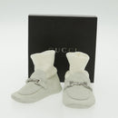 GUCCI Baby Shoes Suede White Auth ac3288-16