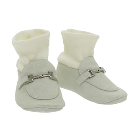 GUCCI Baby Shoes Suede White Auth ac3288