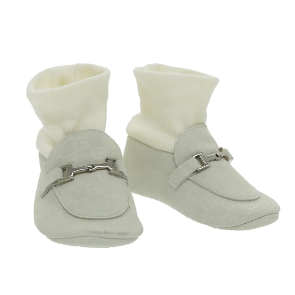 GUCCI Baby Shoes Suede White Auth ac3288