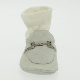GUCCI Baby Shoes Suede White Auth ac3288 - 0