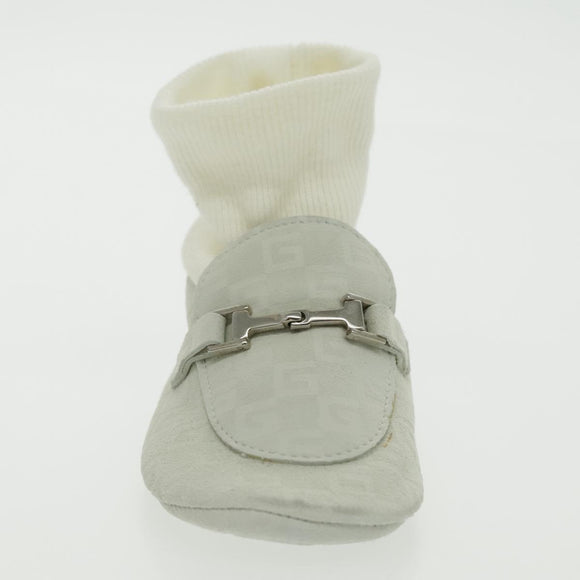 GUCCI Baby Shoes Suede White Auth ac3288
