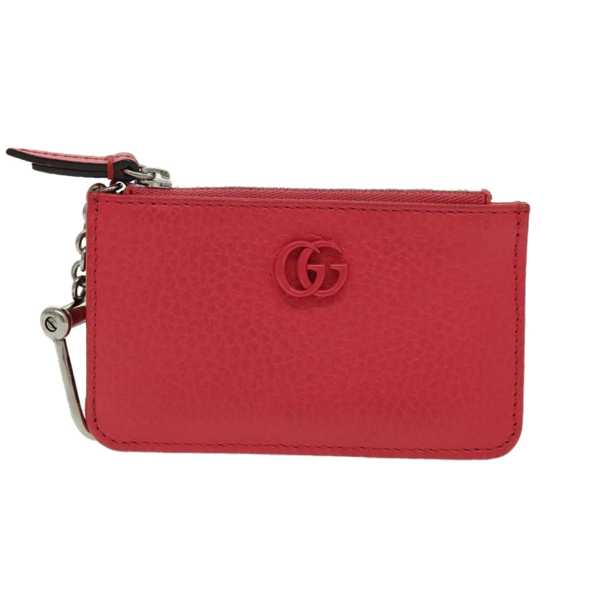 GUCCI Coin Purse Leather Pink Silver 701070 Auth ac3291 - 0