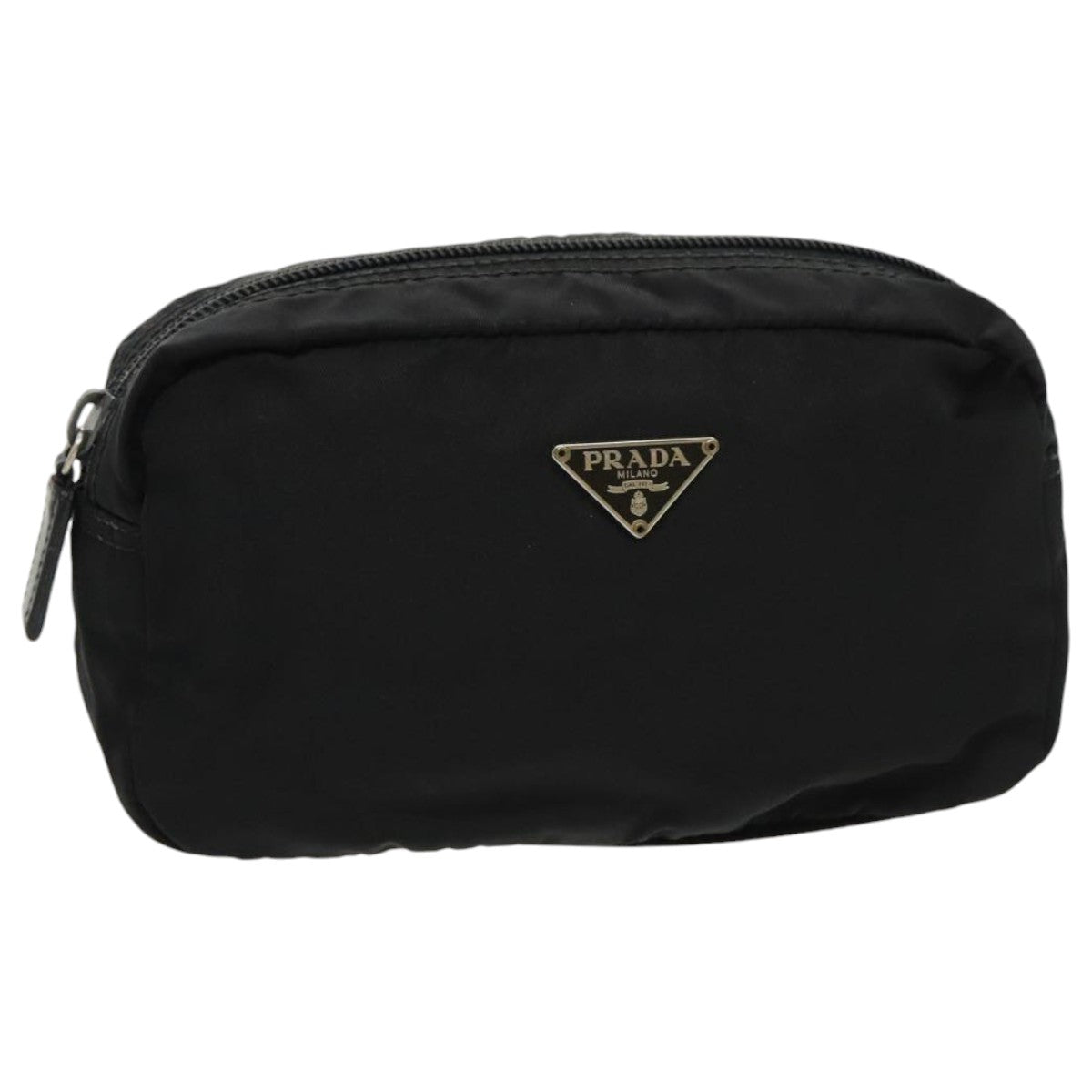 PRADA Pouch Nylon Black Auth ac3298