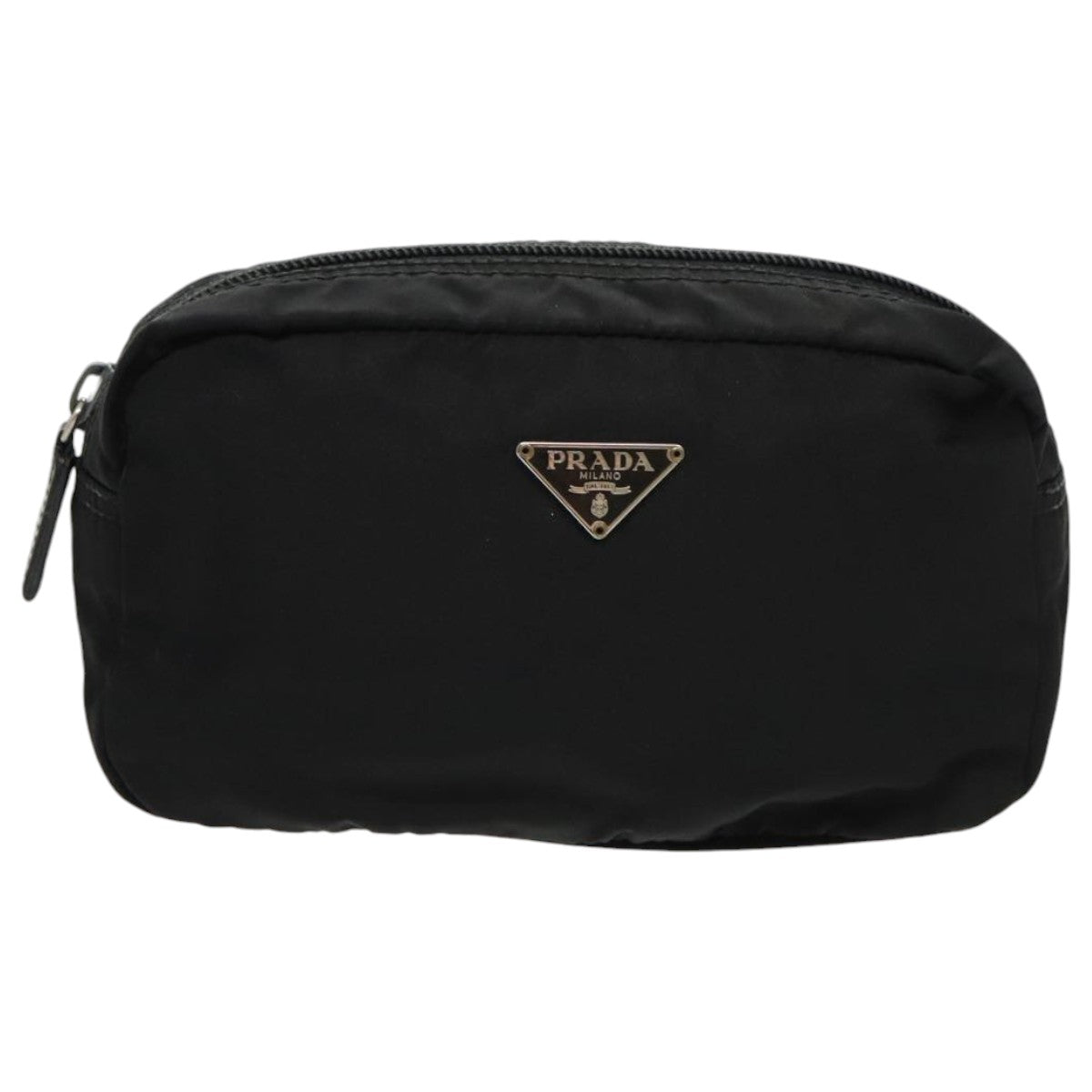 PRADA Pouch Nylon Black Auth ac3298