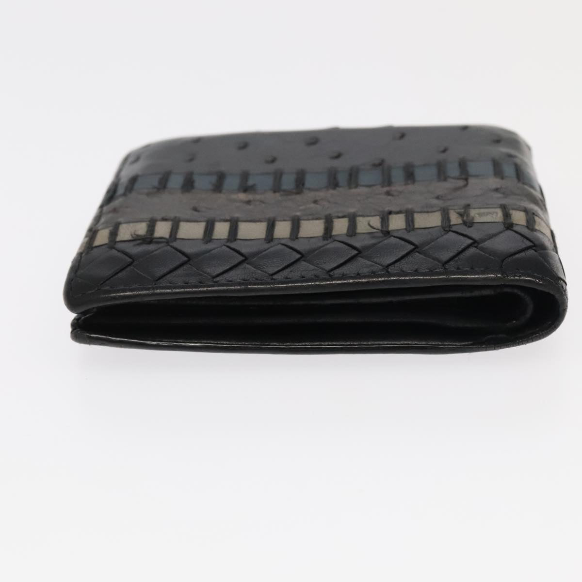 BOTTEGA VENETA INTRECCIATO Wallet Leather 4Set Black Brown Auth ac3299