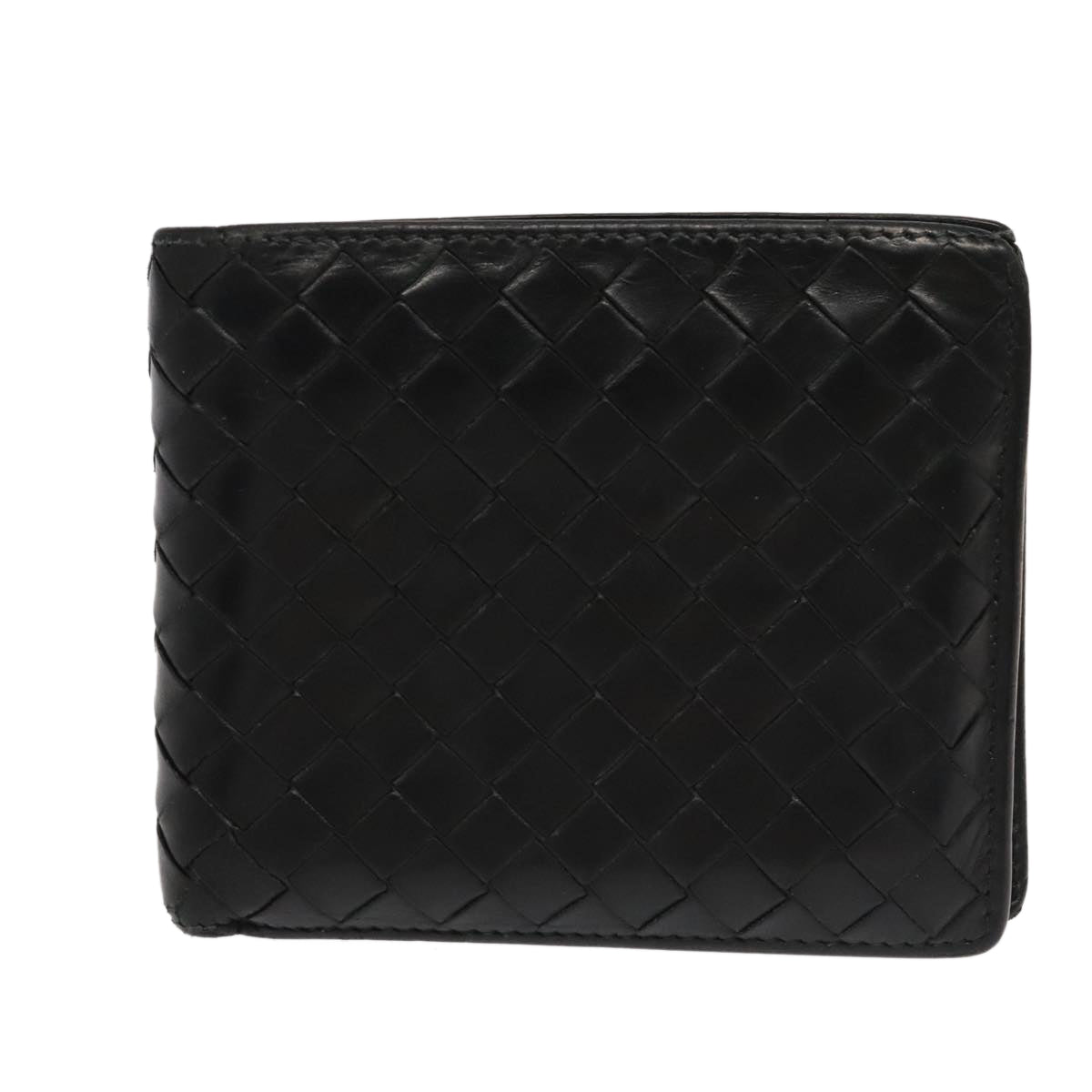 BOTTEGA VENETA INTRECCIATO Wallet Leather 4Set Black Brown Auth ac3299 - 0