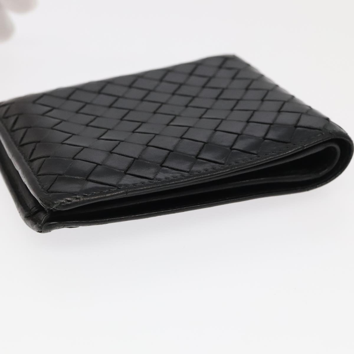 BOTTEGA VENETA INTRECCIATO Wallet Leather 4Set Black Brown Auth ac3299