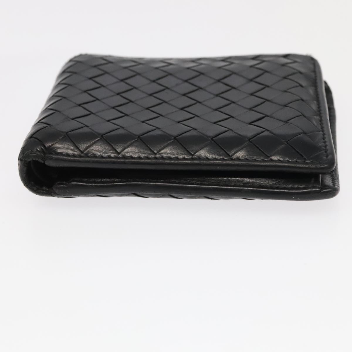 BOTTEGA VENETA INTRECCIATO Wallet Leather 4Set Black Brown Auth ac3299