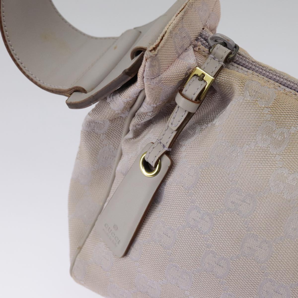 GUCCI GG Canvas Shoulder Bag Purple Gold 92699 Auth ac3306