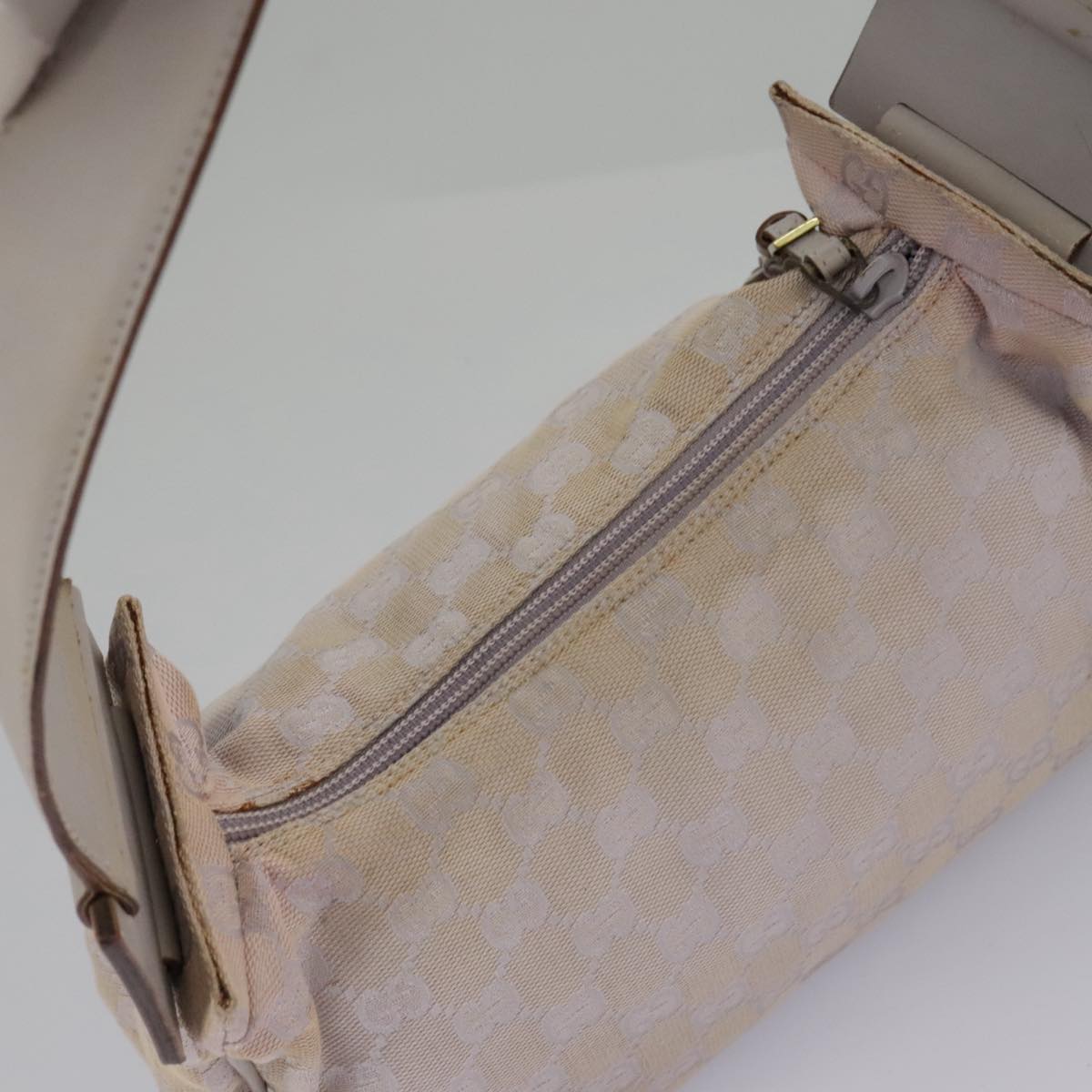 GUCCI GG Canvas Shoulder Bag Purple Gold 92699 Auth ac3306