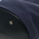 BURBERRY Nova Check Tote Bag Canvas Navy Silver Auth ac3310-9